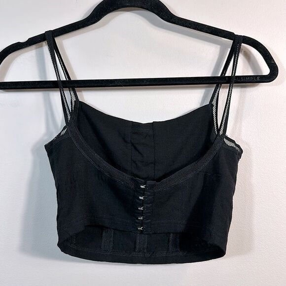 Free People Intimately She's Fancy Longline Brami Bralette Bra Black Goth XS - Picture 3 of 7